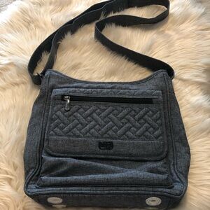 Lug Hopscotch heather gray crossbody shoulder bag